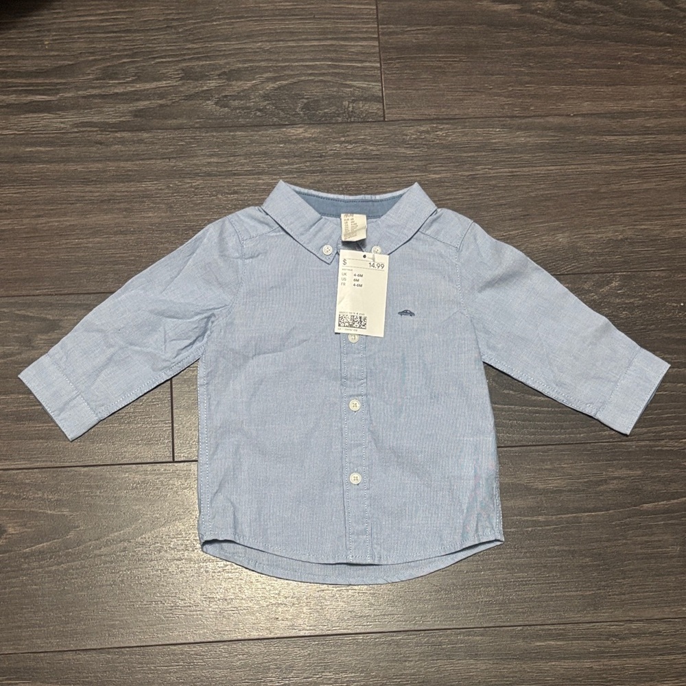 2/$15 H&M Light Blue Kids Button-Down Shirt
